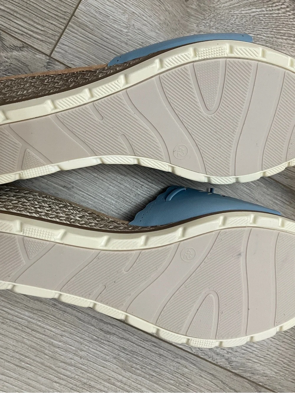 Women’s Sky Blue Espadrille Wedge Slide